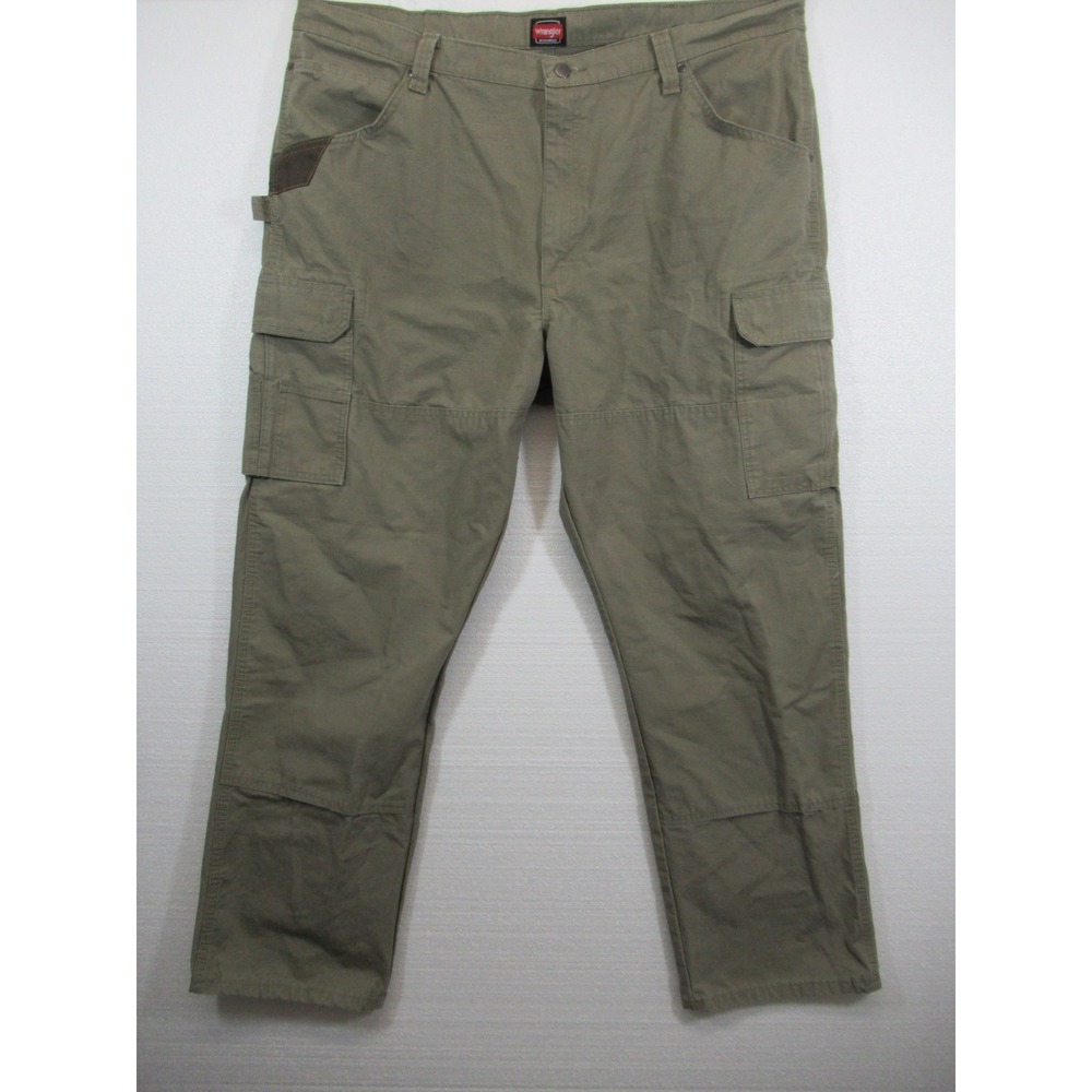 Wrangler Ranger Workwear Cargo Pants Men 42x32 Brown Ripstop 10WMWR1BR